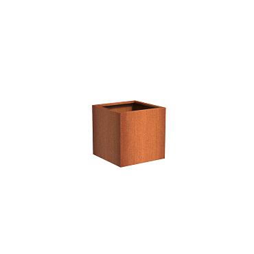 Andes with wheels 700 x 700 x 700mm CorTen 2mm (CAWL7)