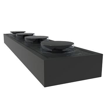 Aluminium Watertable 5000 x 1000 x 400mm Aluminium 3mm (ABS2 (4 bowls))
