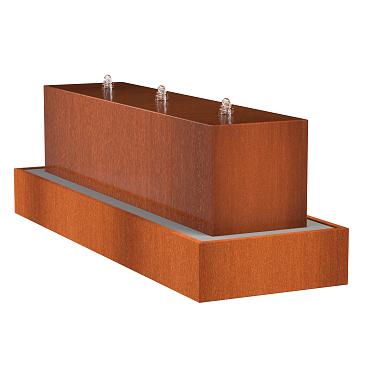 CorTen Waterblock 3000 x 700 x 700mm CorTen 3mm (CWB4)