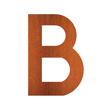 letter 62 x 5 x 90mm Corten 5mm (B corten)