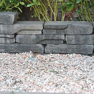 Stone Walling 42x18x8cm grijs-zwart