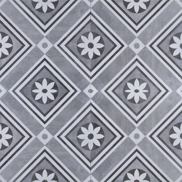 GeoCeramica® 60x60x4 Concreet Flower decorate