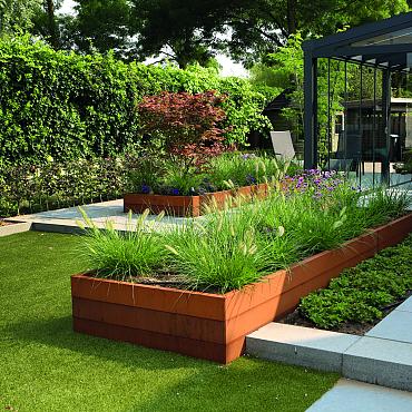 Plantenbak Modulair Corten 180x180x42 cm