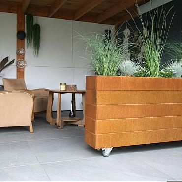Bloembak Modulair - 240x60x56 cm Corten