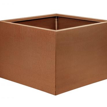 Bloembak vlak - 60x60x40 cm Corten