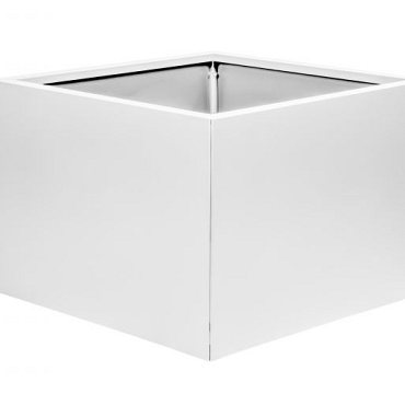 Bloembak vlak - 60x60x60 cm Wit