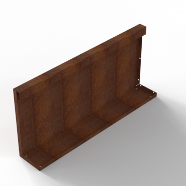 Plantenbak Module+ Recht Paneel (A) 90x42 Corten
