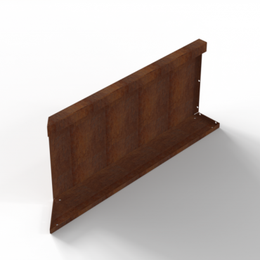 Plantenbak Module+ Inwendig hoekpaneel (C) 90x42 R Corten