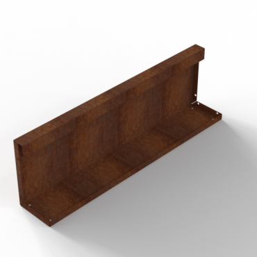 Plantenbak Module+ Recht Paneel (A) 90x28 Corten