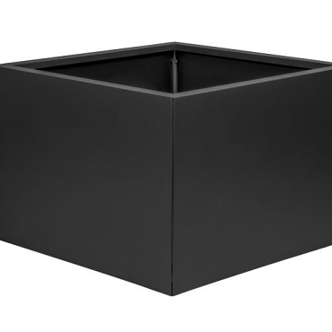 Bloembak vlak - 60x60x60 cm Grafiet zwart