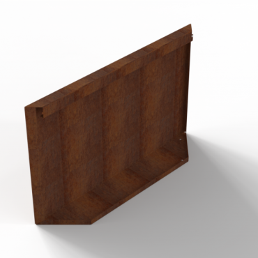 Plantenbak Module+ Kopschot paneel (D) 90x56 Corten