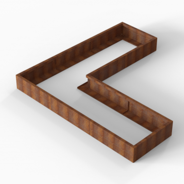 Plantenbak Module+ Corten 270x270x28 cm (90cm diep)