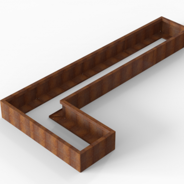 Plantenbak Module+ Corten 330x150x28 cm (60cm diep)