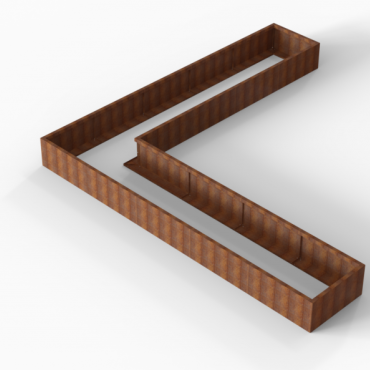 Plantenbak Module+ Corten 450x450x42 cm (90cm diep)