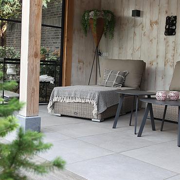 Solido Ceramica 30MM randtegel Cittadella Grigio 60x60x3/7 cm.