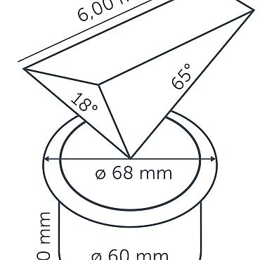 Integrated BIG FLUX ASYMMETRIC Ø60mm (excl. RING 68)