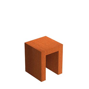 U-Sockel 500 x 500 x 600mm CorTen 2mm (CKU4)