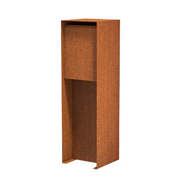 Letterbox CorTen Flyn 350 x 350 x 1150mm CorTen 3mm (LFC1)