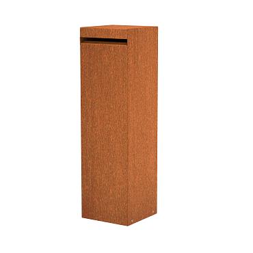 Letterbox CorTen Hacon 350 x 350 x 1200mm CorTen 2mm (HAC1)