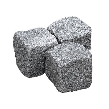 Portugees graniet +/- 9-11x9-11x9-11  cm. grijs