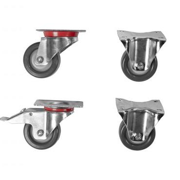 Zwenkwielen set Verzinkt