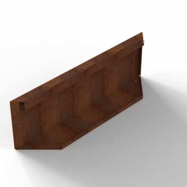 Plantenbak Module+ Kopschot paneel (D) 90x28 Corten