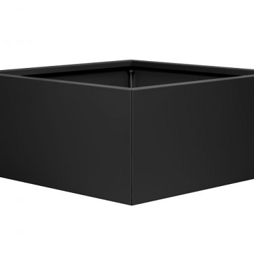 Bloembak vlak - 90x90x60 cm Grafiet zwart