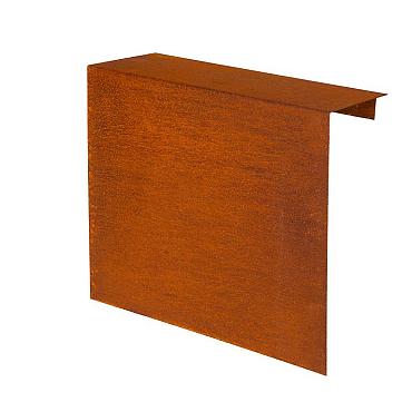 Overzetstuk muurelement recht 150x30x15,8 Corten