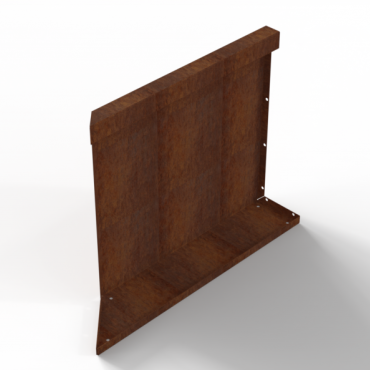Plantenbak Module+ Inwendig hoekpaneel (C) 60x56 R Corten