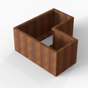 Plantenbak Module+ Corten 120x120x56 cm (60cm diep)