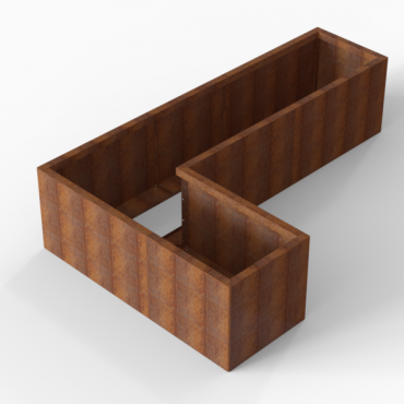 Plantenbak Module+ Corten 240x150x56 cm (60cm diep)
