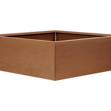 Plantenbak Vlak Corten 150x150x60 cm