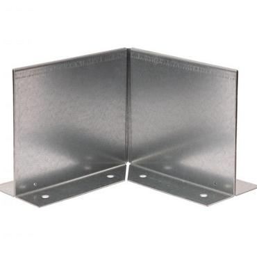 Inwendige hoek Kantopsluiting Double (flg) 16,5 cm Verzinkt