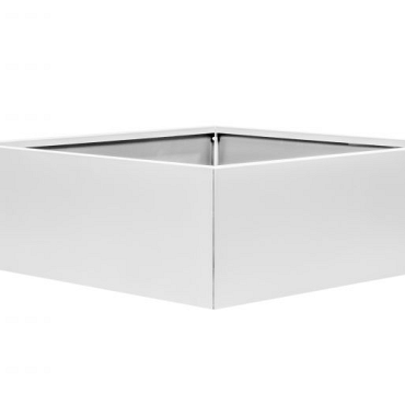 Bloembak vlak - 300x300x40 cm Wit