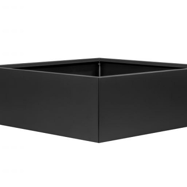 Bloembak vlak - 300x300x60 cm Grafiet zwart