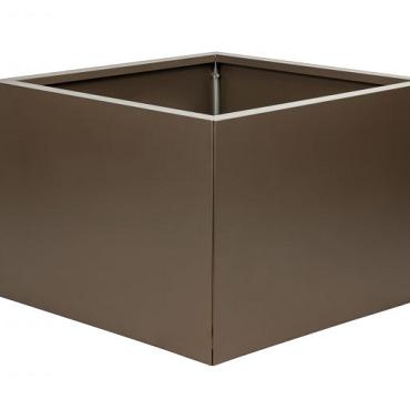 Bloembak vlak - 60x60x40 cm Supra bruin