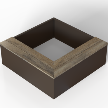 Zitbank - L-vorm 180x180x41 cm Magnolia