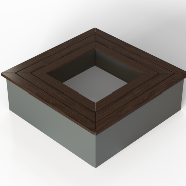 Zitbank - Vierkant 150x150x47 cm Hardhout