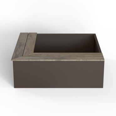 Zitbank - L-vorm 120x120x41 cm Magnolia