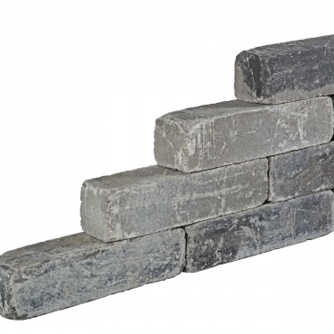 Blockstone stapelblok 15x15x60cm Grijs-Zwart