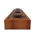 CorTen Watertable  5000 x 1000 x 400mm CorTen 3mm (CBS2 (4 bowls))