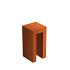 U-Sockel 400 x 400 x 800mm CorTen 2mm (CKU7)
