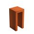 U-Sockel 500 x 500 x 1000mm CorTen 2mm (CKU2)