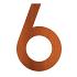 house number 80 x 5 x 120mm Corten 5mm (6 corten)