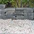 Stone Walling 42x18x8cm grijs-zwart