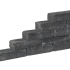 Pilestone line 40x15x10cm Coal