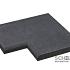 ZWEMBADRAND HOEK (100X100X5 CM) CARBON