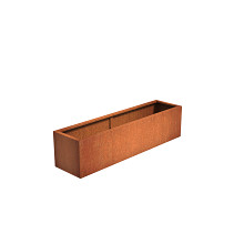 Andes with wheels 2000 x 500 x 500mm CorTen 2mm (CAWL23)