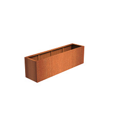 Andes with wheels 2000 x 500 x 600mm CorTen 2mm (CAWL22)