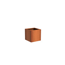 Andes with wheels 600 x 600 x 600mm CorTen 2mm (CAWL8)